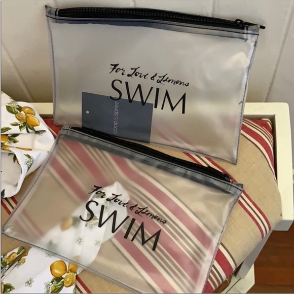 NWT For Love and Lemons Swim Tropicana Lemon Print Bandeau Bikini Set To… - Picture 5 of 8